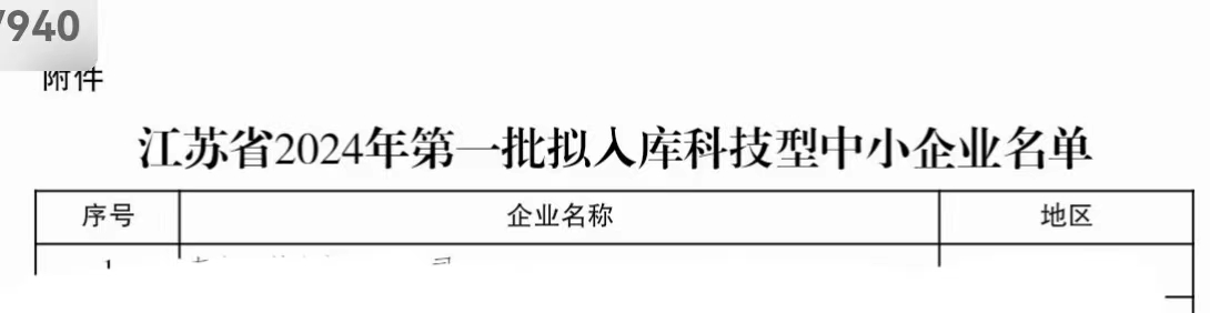  祝贺上海禹力公司入选江苏省2024年第一批入库科技型中小企业名单
